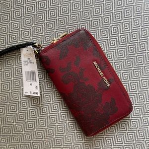 Michael Kors Wallet in Floral Cherry Leather